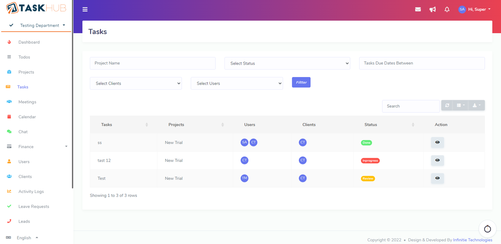 tasks